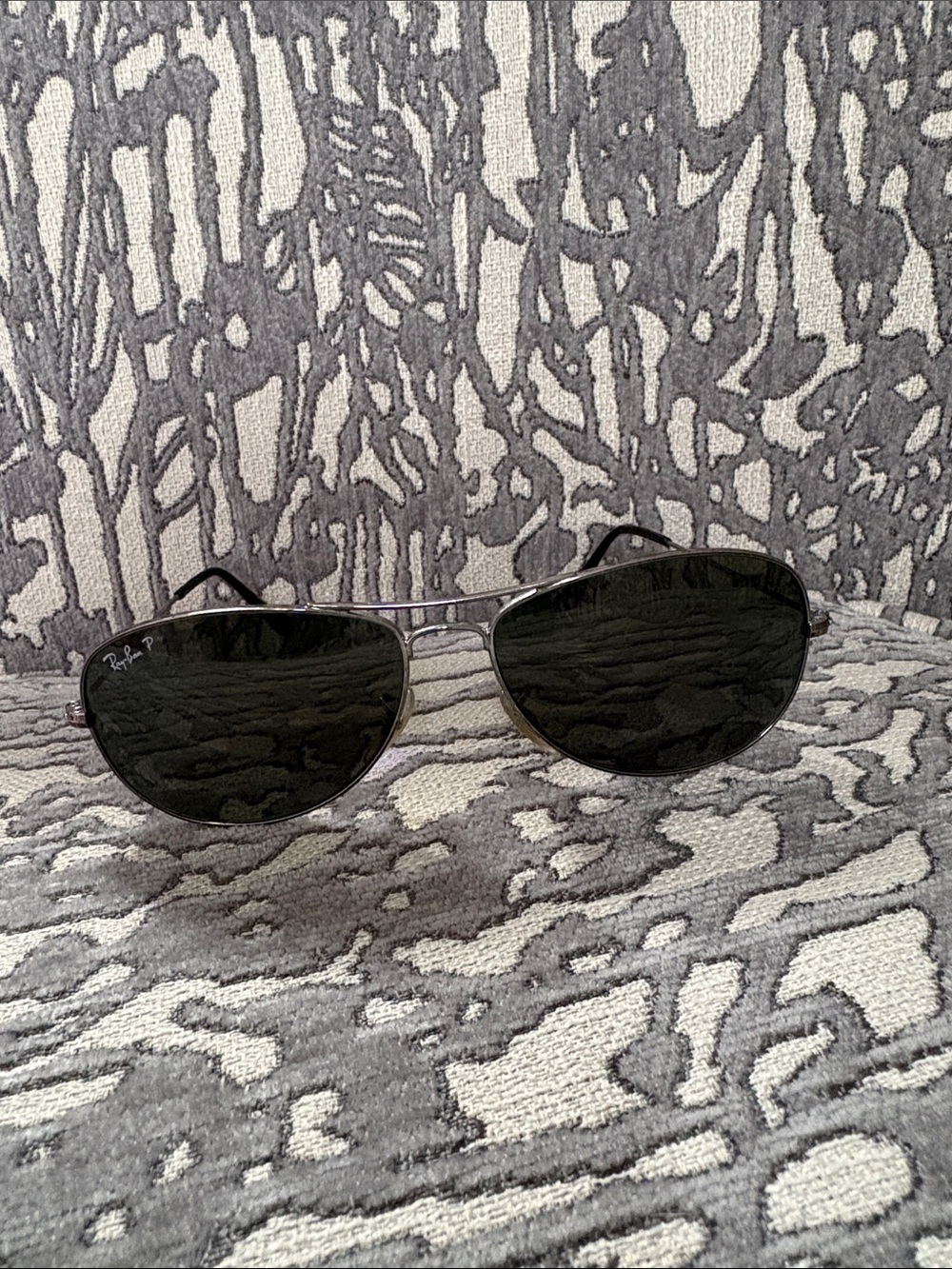 Ray-Ban Silver Frame Black Lens Classic Aviator Sunglasses